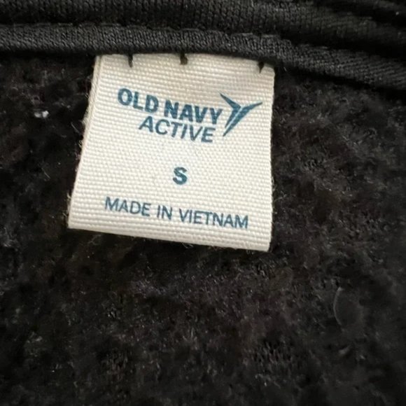 Old Navy Active Fleece Sherpa Hooded Jacket Black Men's Size S - Picture 4 of 5